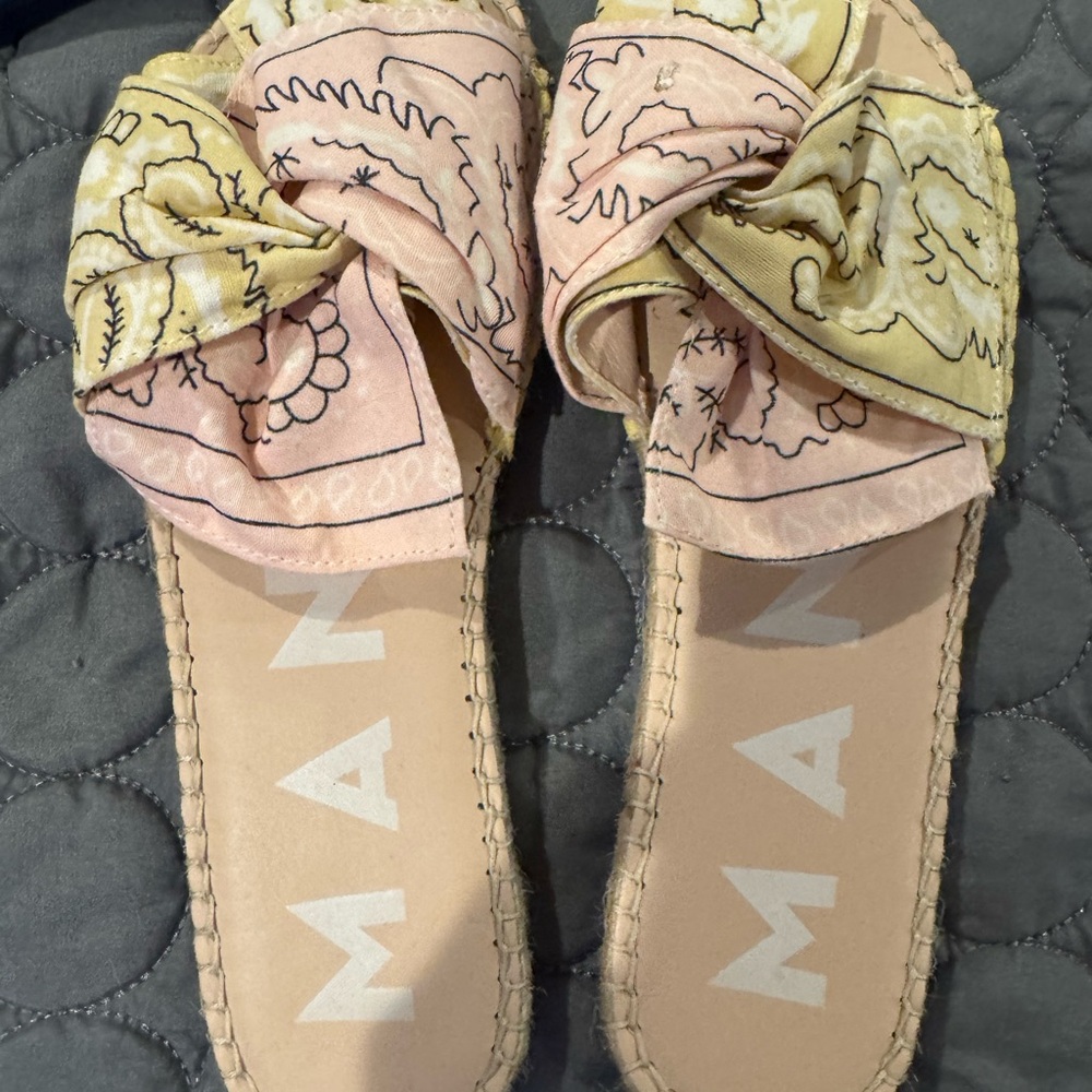 Manebi Pink and Yellow Women's Sandals